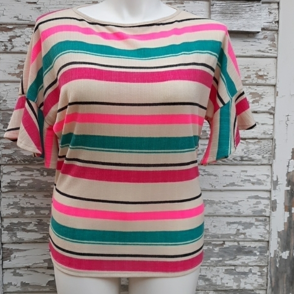 🌟 Fantastic Fawn striped top - Picture 1 of 6